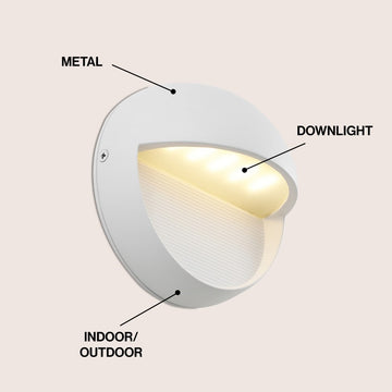 Orbe 6.25" Outdoor Metal/Glass Integrated LED Wall Sconce